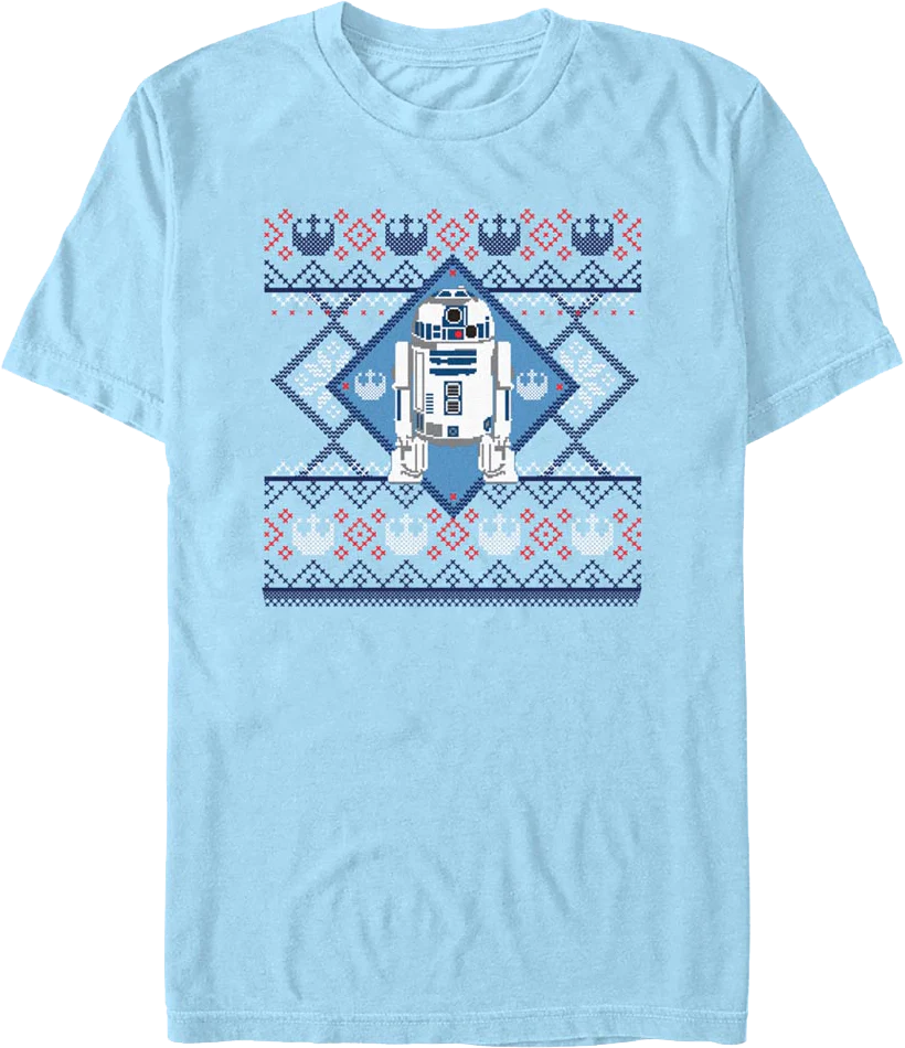 R2-D2 Faux Ugly Christmas Sweater Star Wars T-Shirt