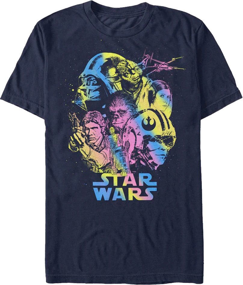 Rainbow Collage Star Wars T-Shirt