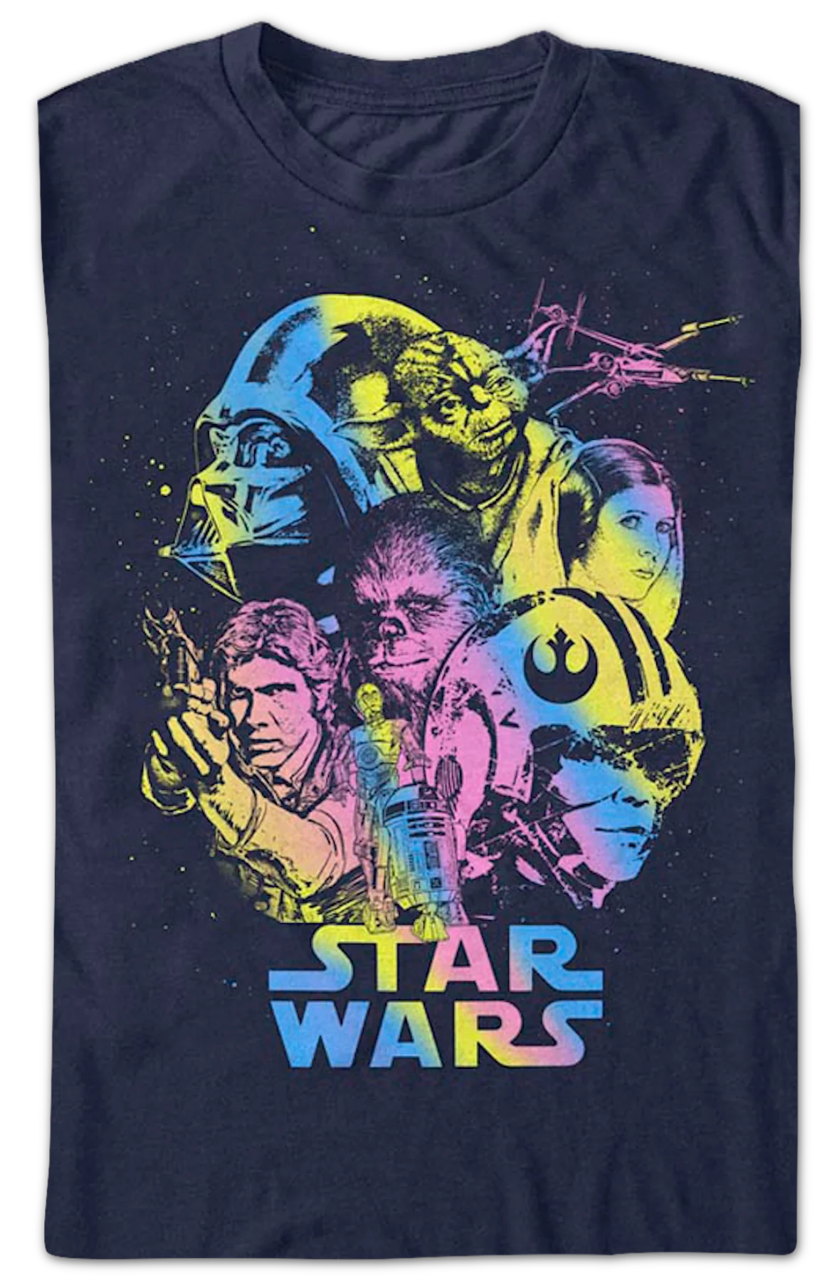 Rainbow Collage Star Wars T-Shirt - Image 2