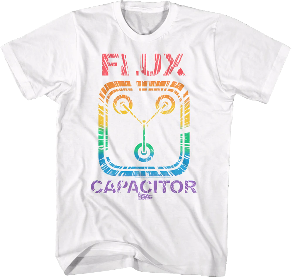 Rainbow Flux Capacitor Back To The Future T-Shirt