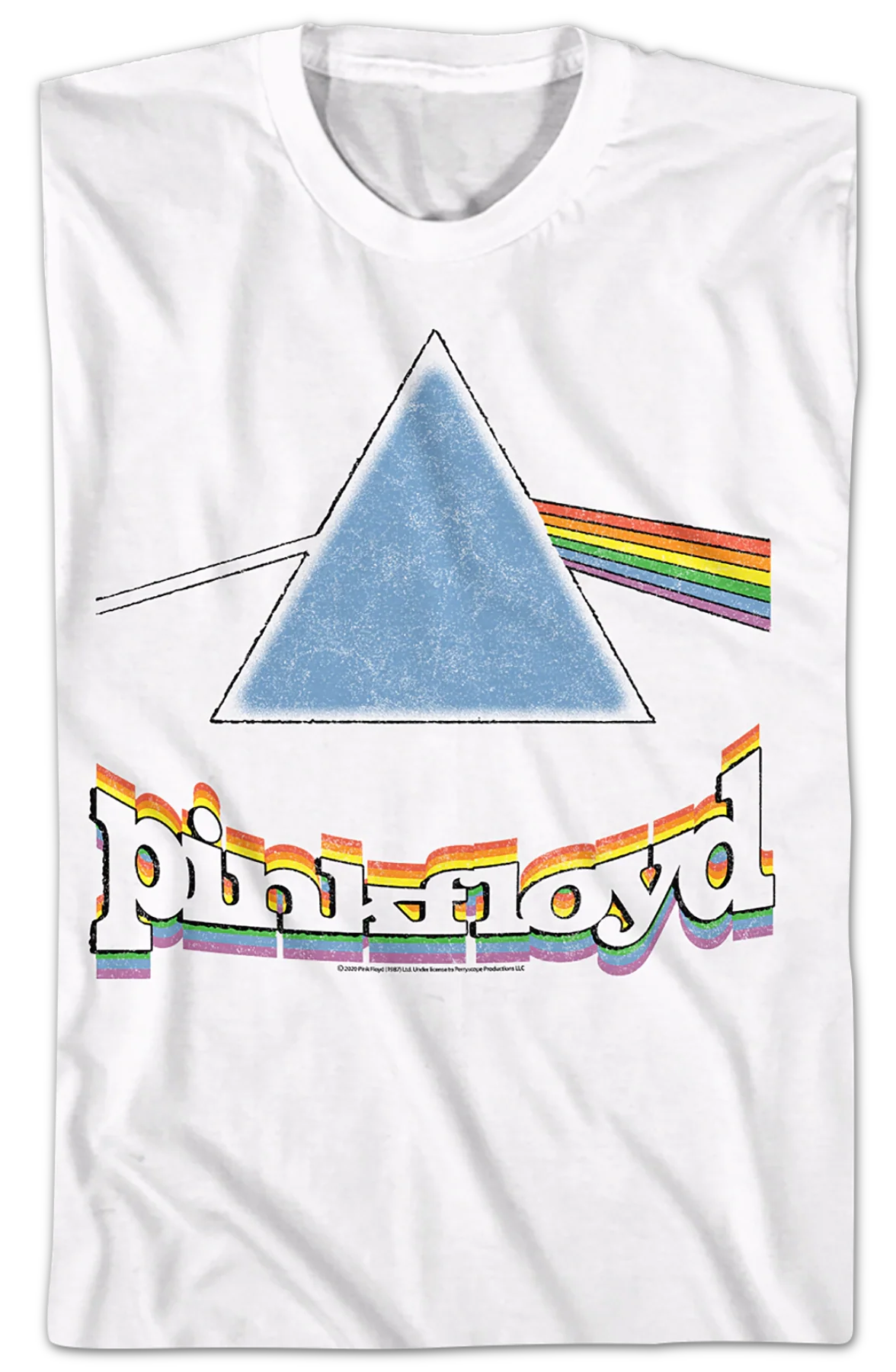 Rainbow Prism Dark Side of the Moon Pink Floyd T-Shirt - Image 2