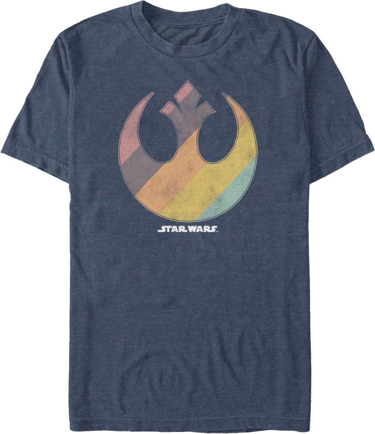 Rainbow Rebel Alliance Logo Star Wars T-Shirt
