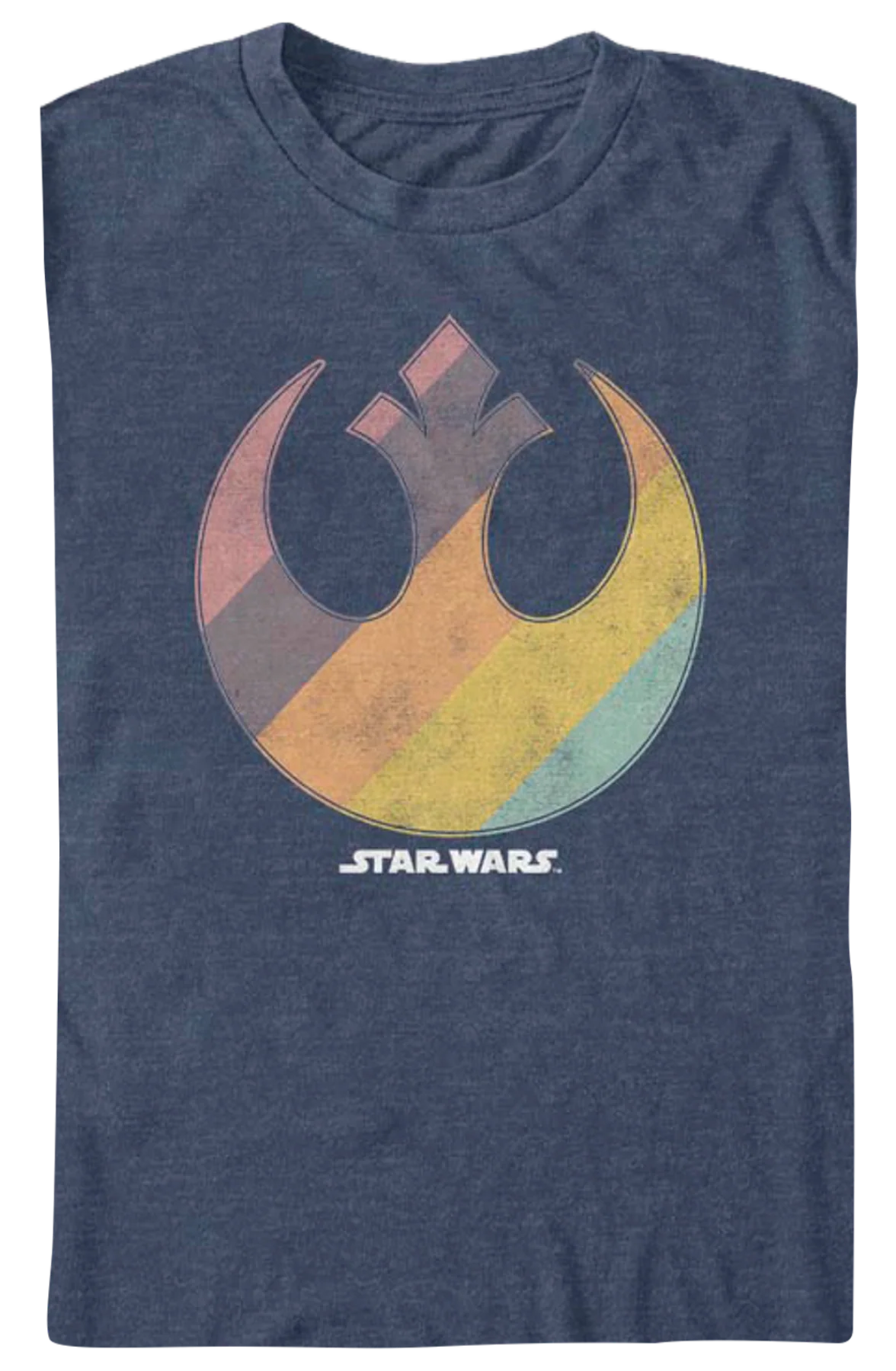 Rainbow Rebel Alliance Logo Star Wars T-Shirt - Image 2