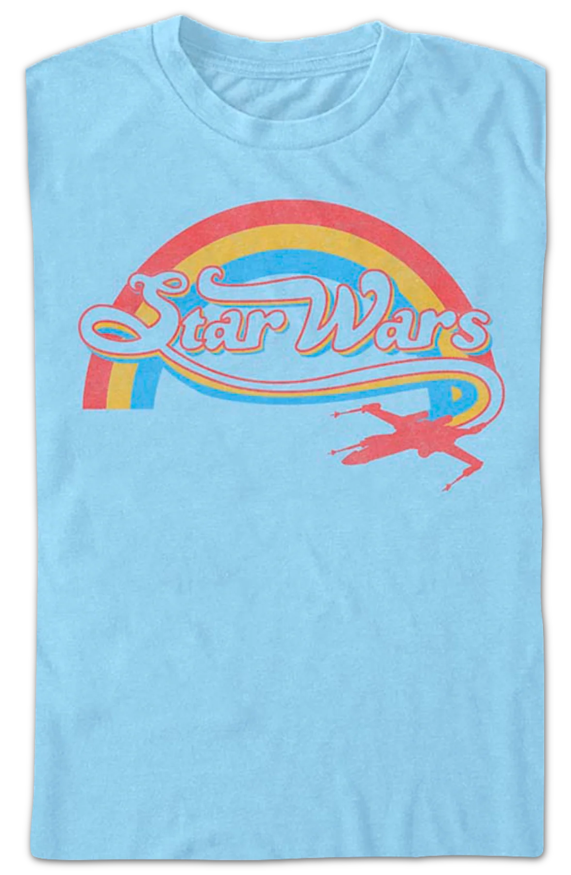 Rainbow X-Wing Logo Star Wars T-Shirt - Image 2