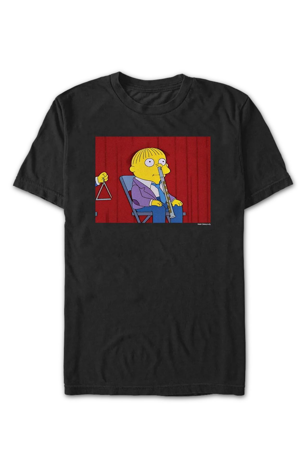 Ralph With A Flute Up His Nose Simpsons T-Shirt - Image 2