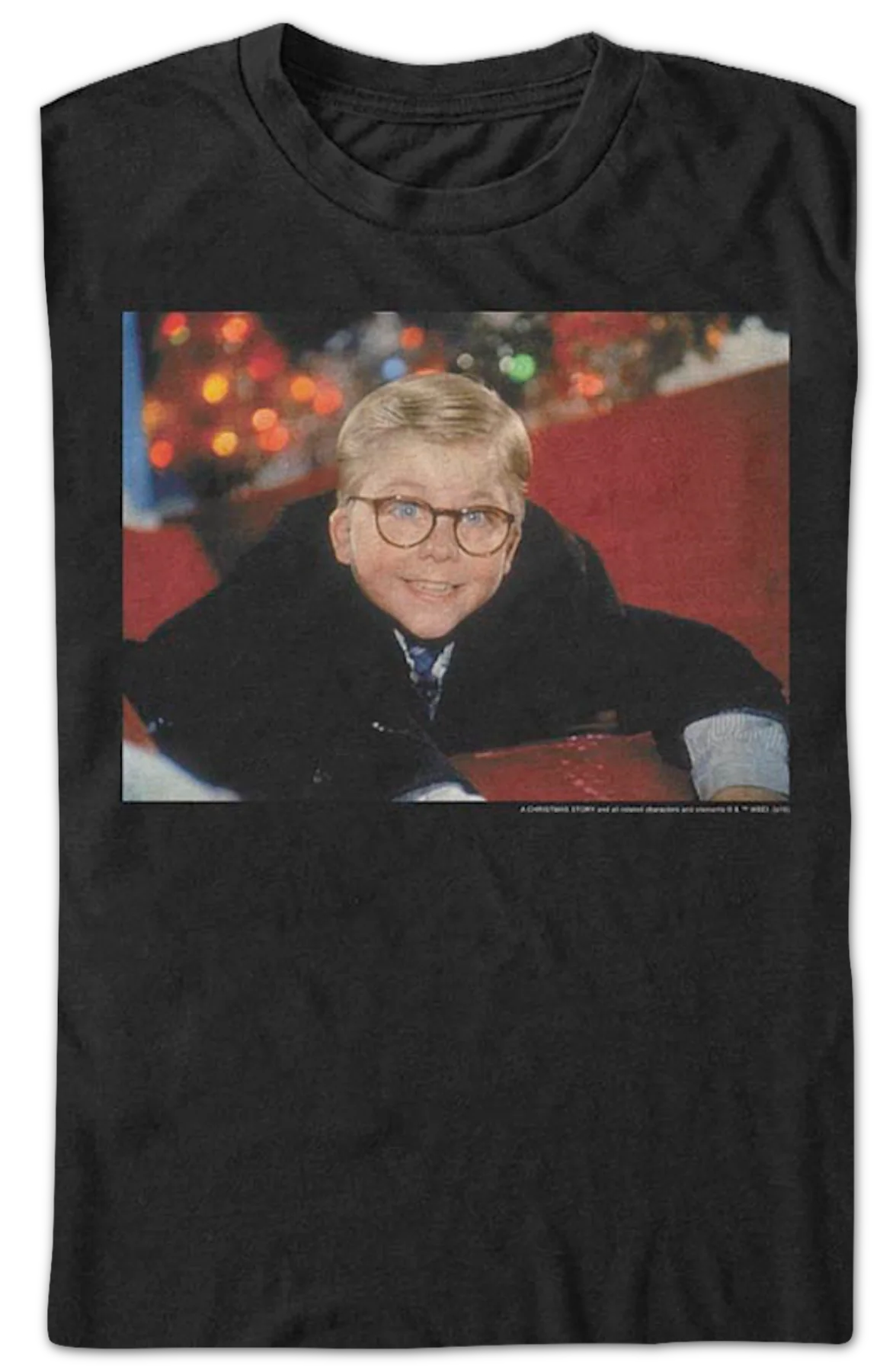 Ralphie Photo Christmas Story Black T-Shirt - Image 2