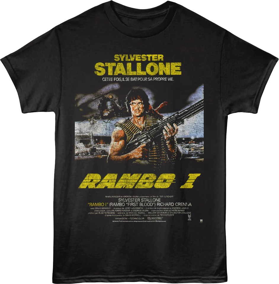 Rambo I French Poster Rambo T-Shirt