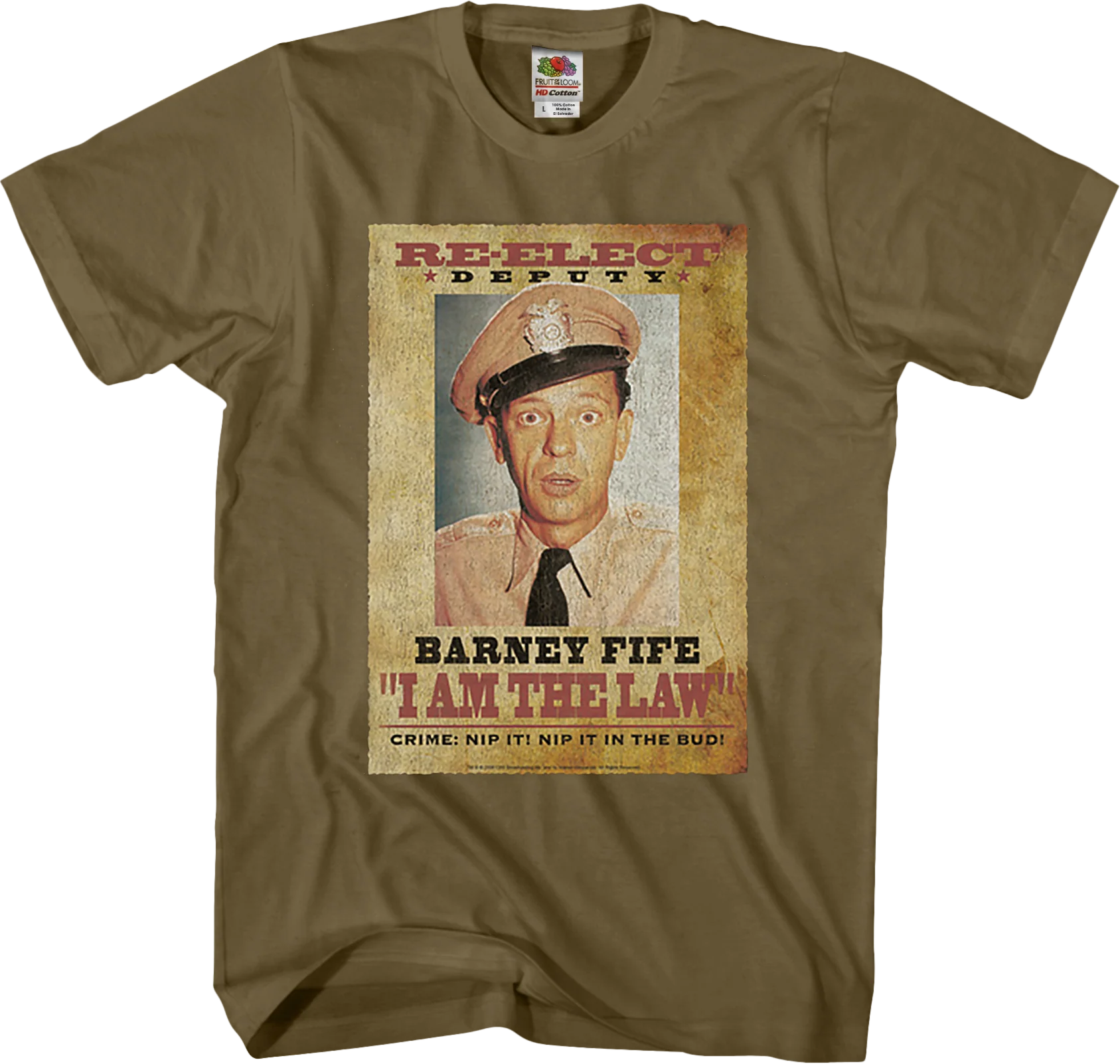 Re-Elect Deputy Barney Fife Andy Giffith Show T-Shirt