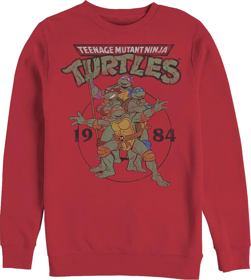 Red 1984 Teenage Mutant Ninja Turtles Sweatshirt