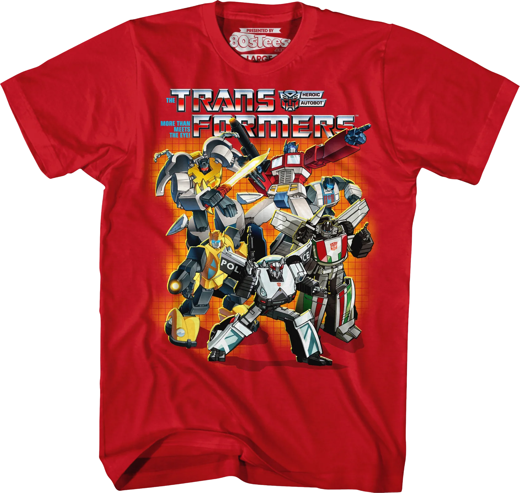 Red Autobots Collage Transformers T-Shirt