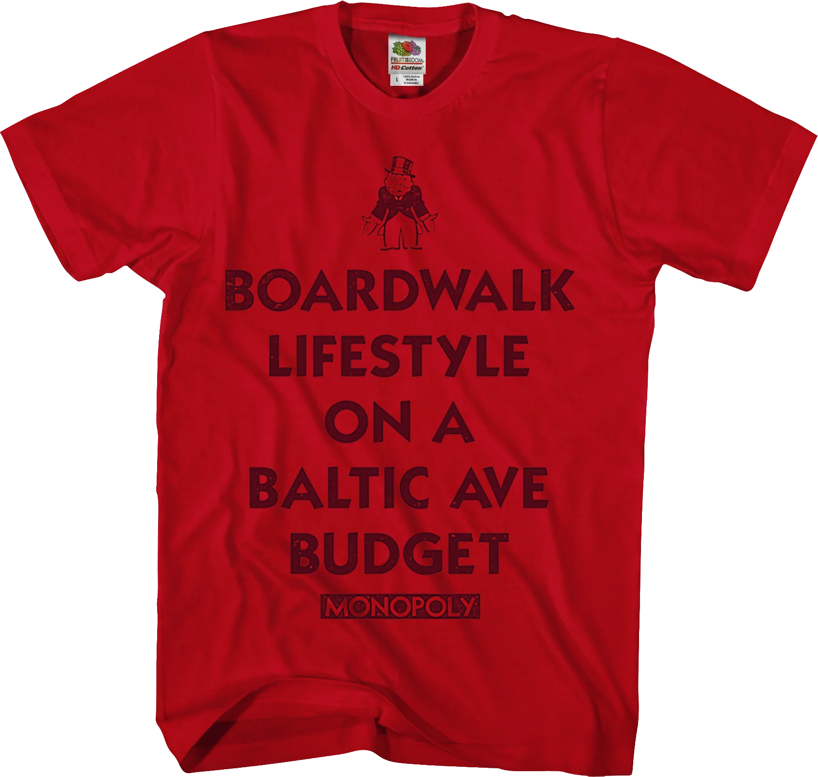 Red Boardwalk Lifestyle Monopoly T-Shirt