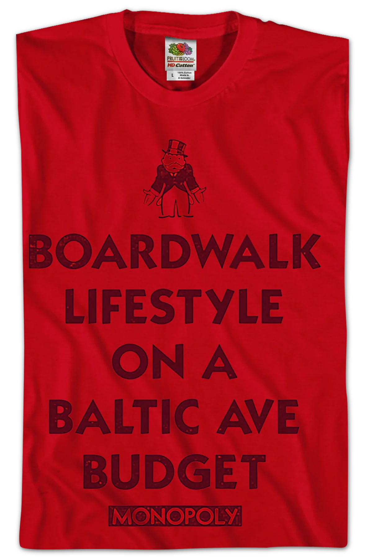Red Boardwalk Lifestyle Monopoly T-Shirt - Image 2