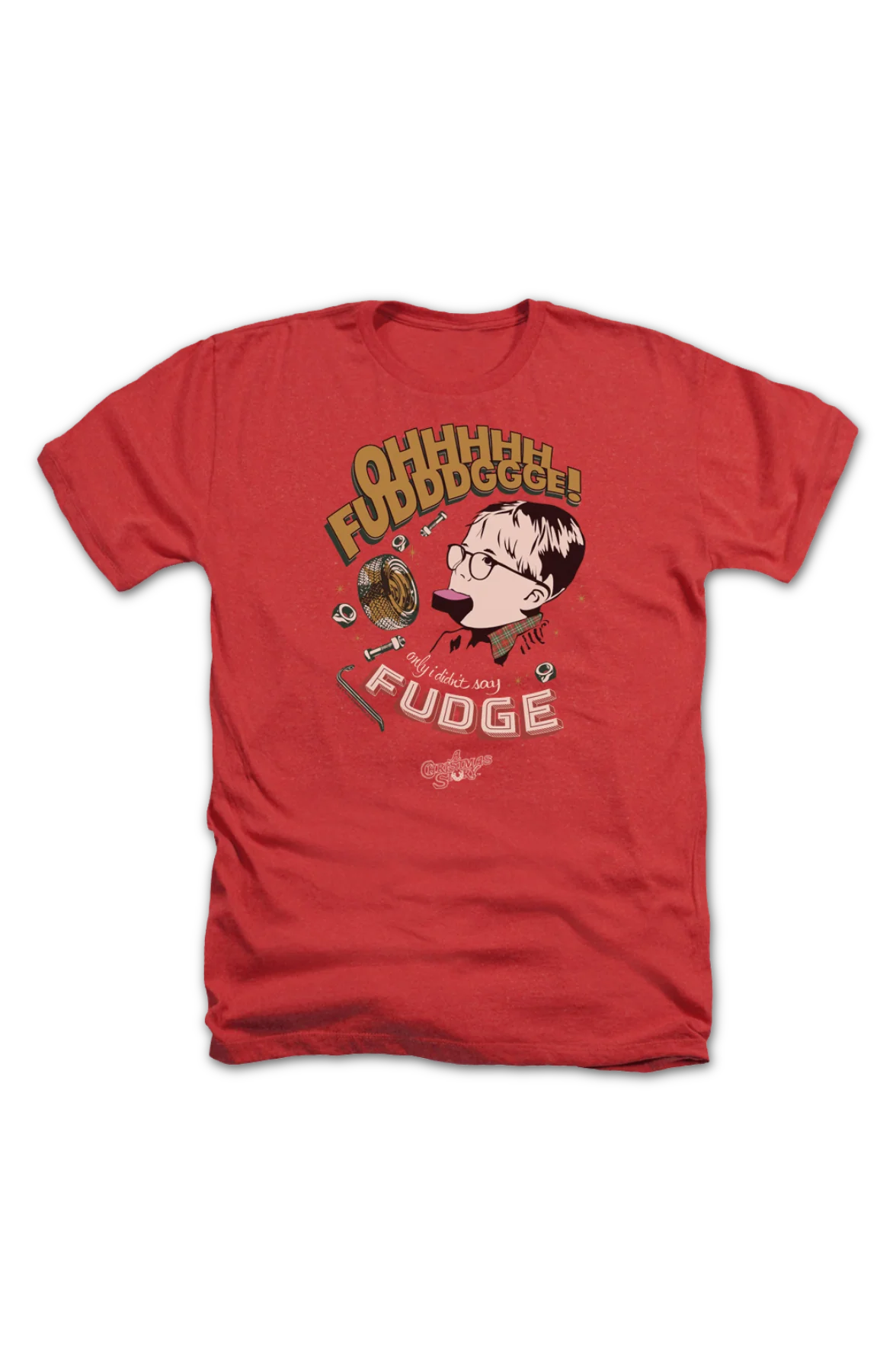 Red Heather Oh Fudge Christmas Story T-Shirt - Image 2