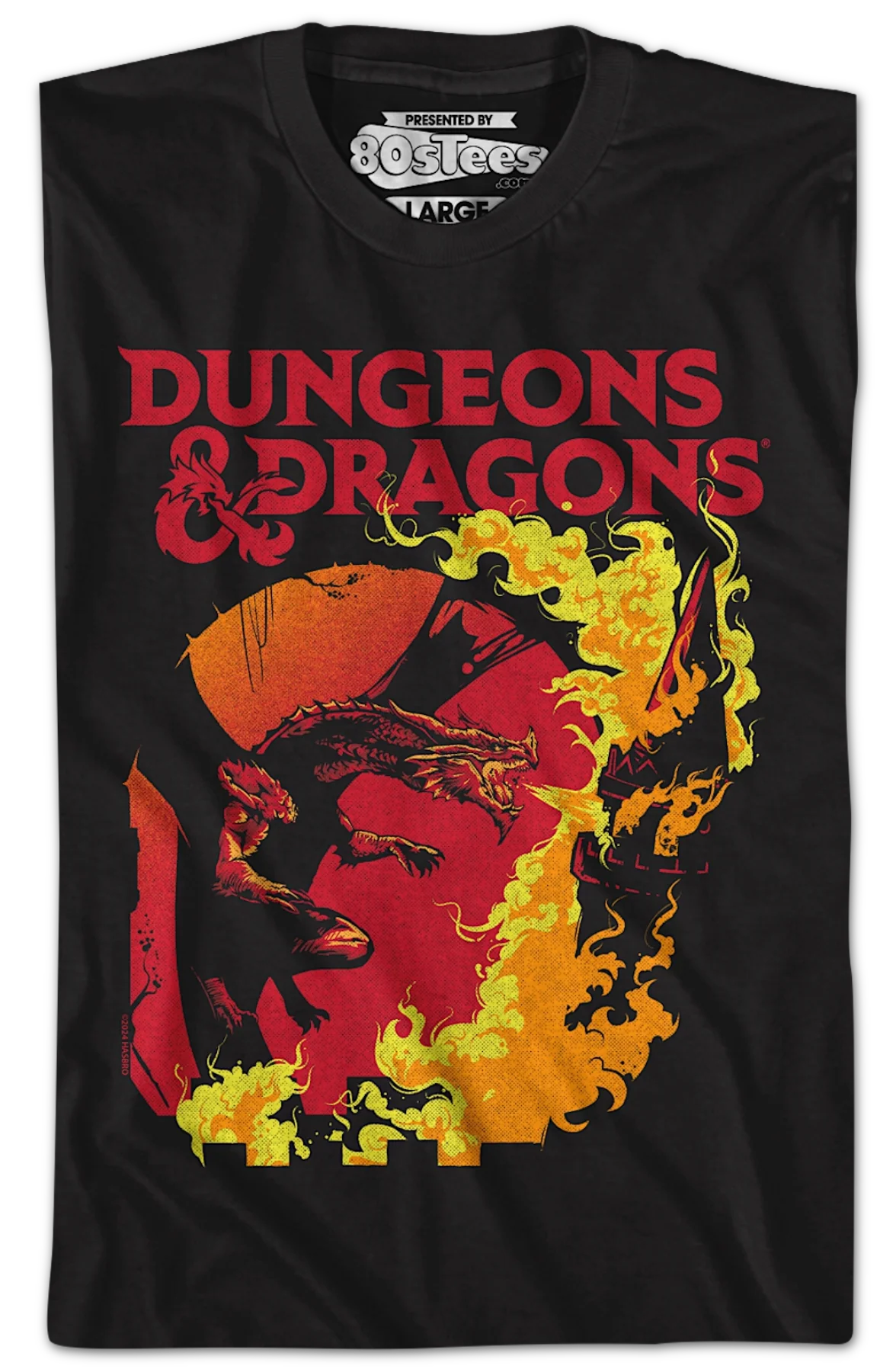 Red Inferno Dungeons & Dragons T-Shirt - Image 2