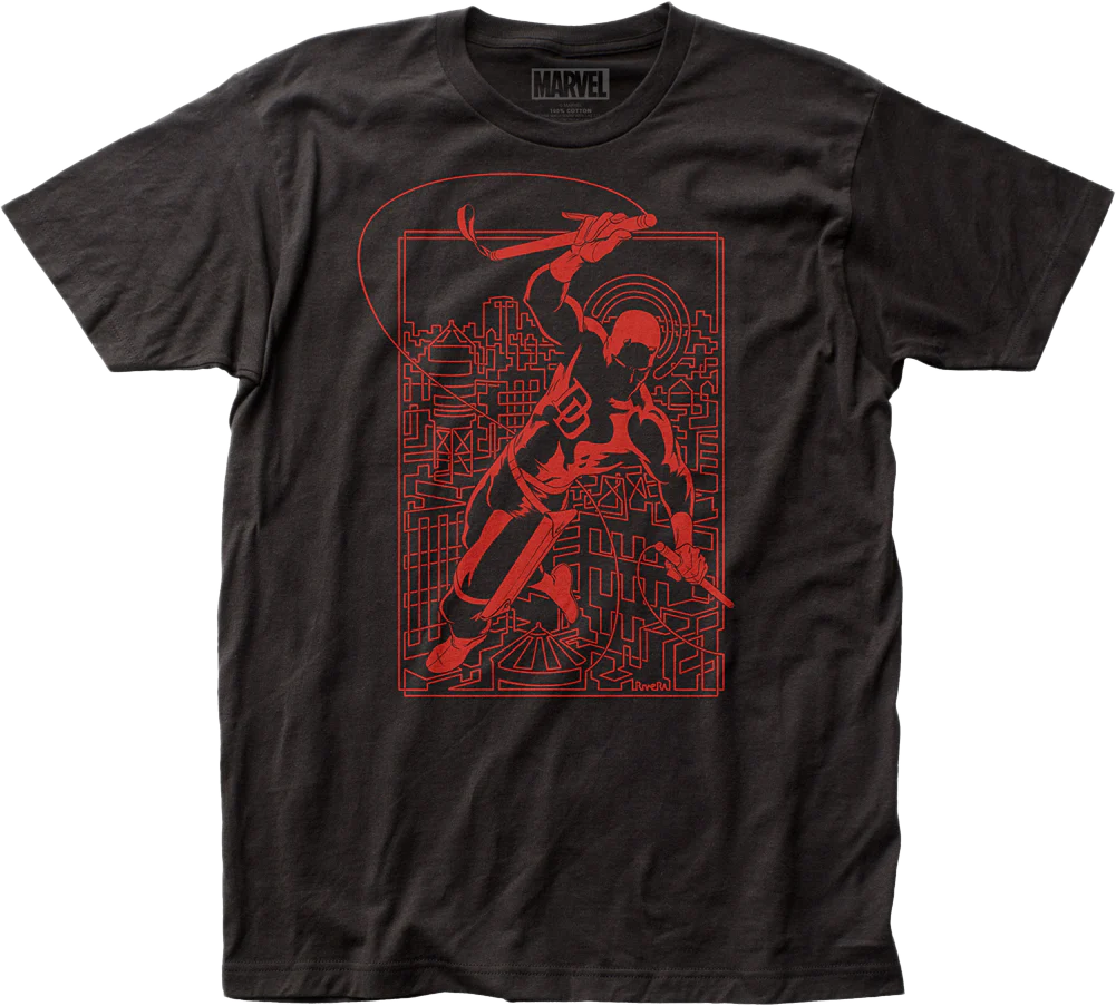 Red Outline Daredevil T-Shirt