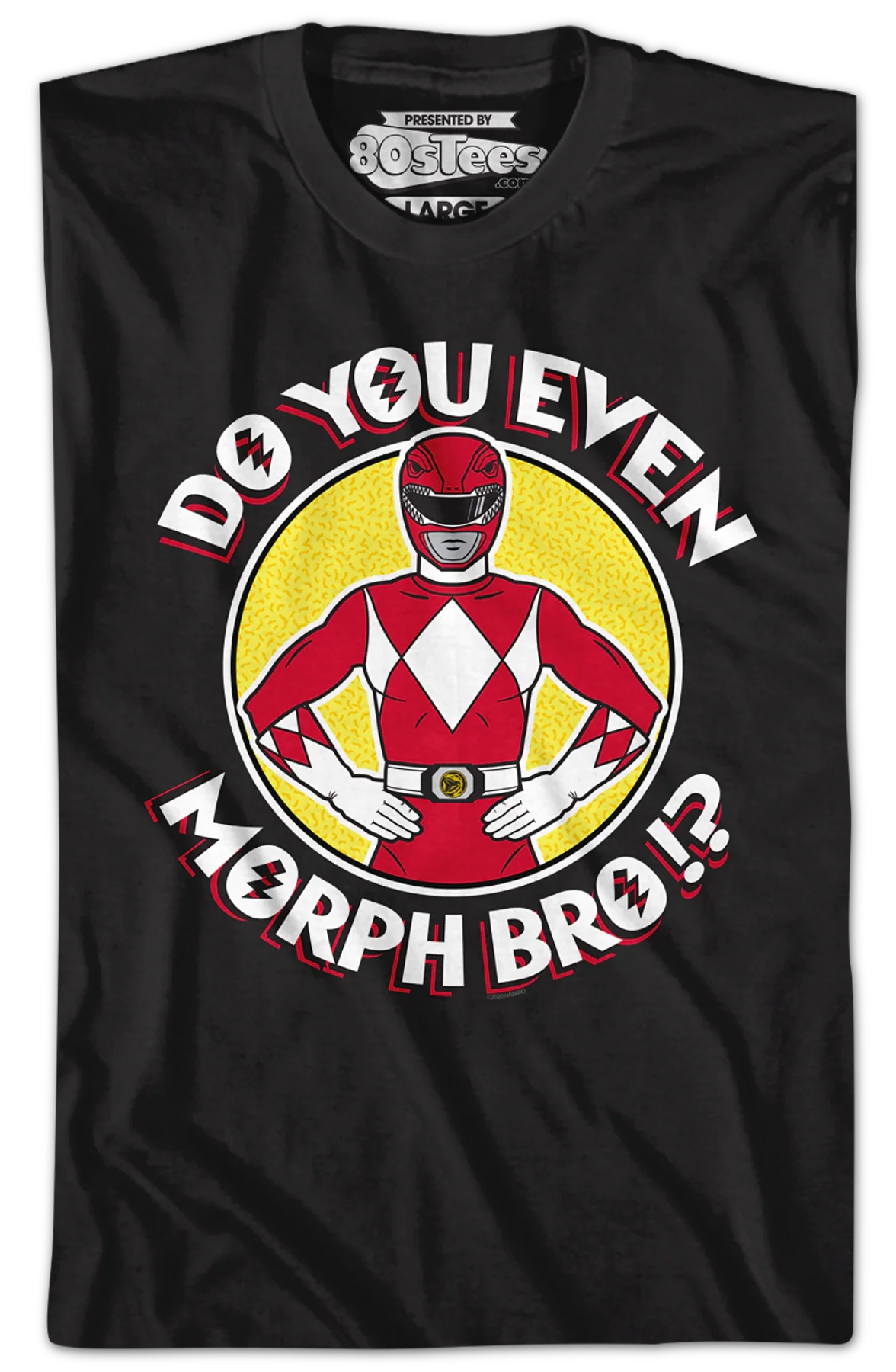 Red Ranger Do You Even Morph Bro Mighty Morphin Power Rangers T-Shirt - Image 2