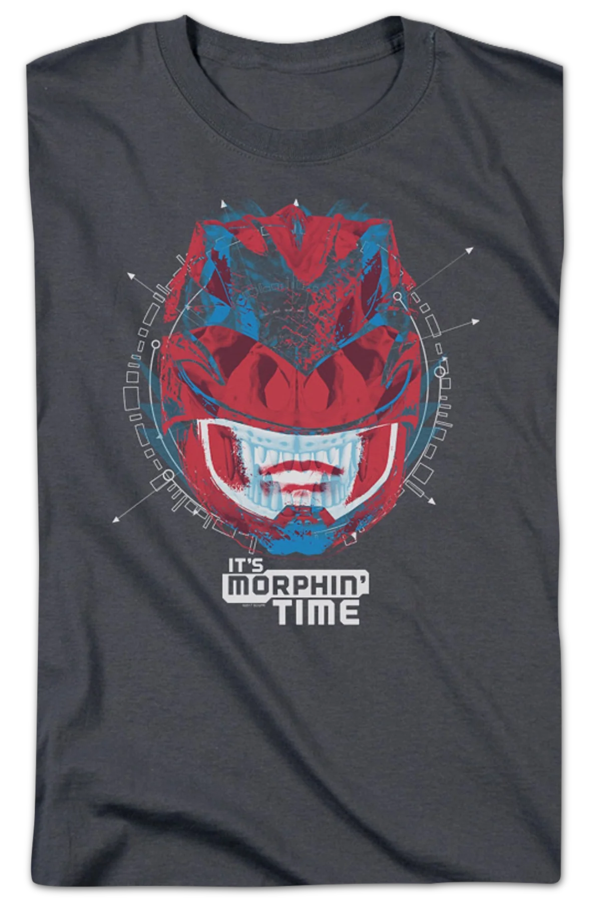Red Ranger It's Morphin' Time Mighty Morphin Power Rangers T-Shirt - Image 2