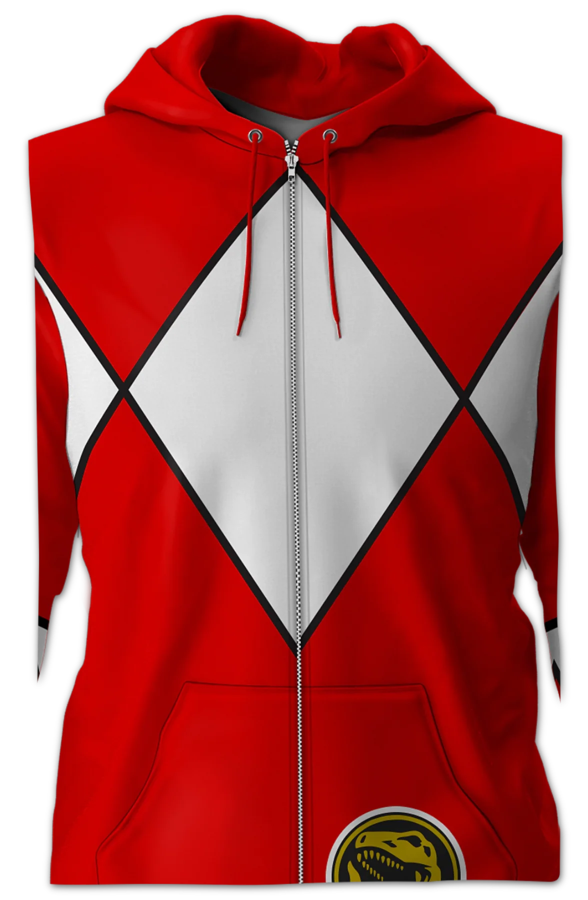 Red Ranger Mighty Morphin Power Rangers Costume Hoodie - Image 2