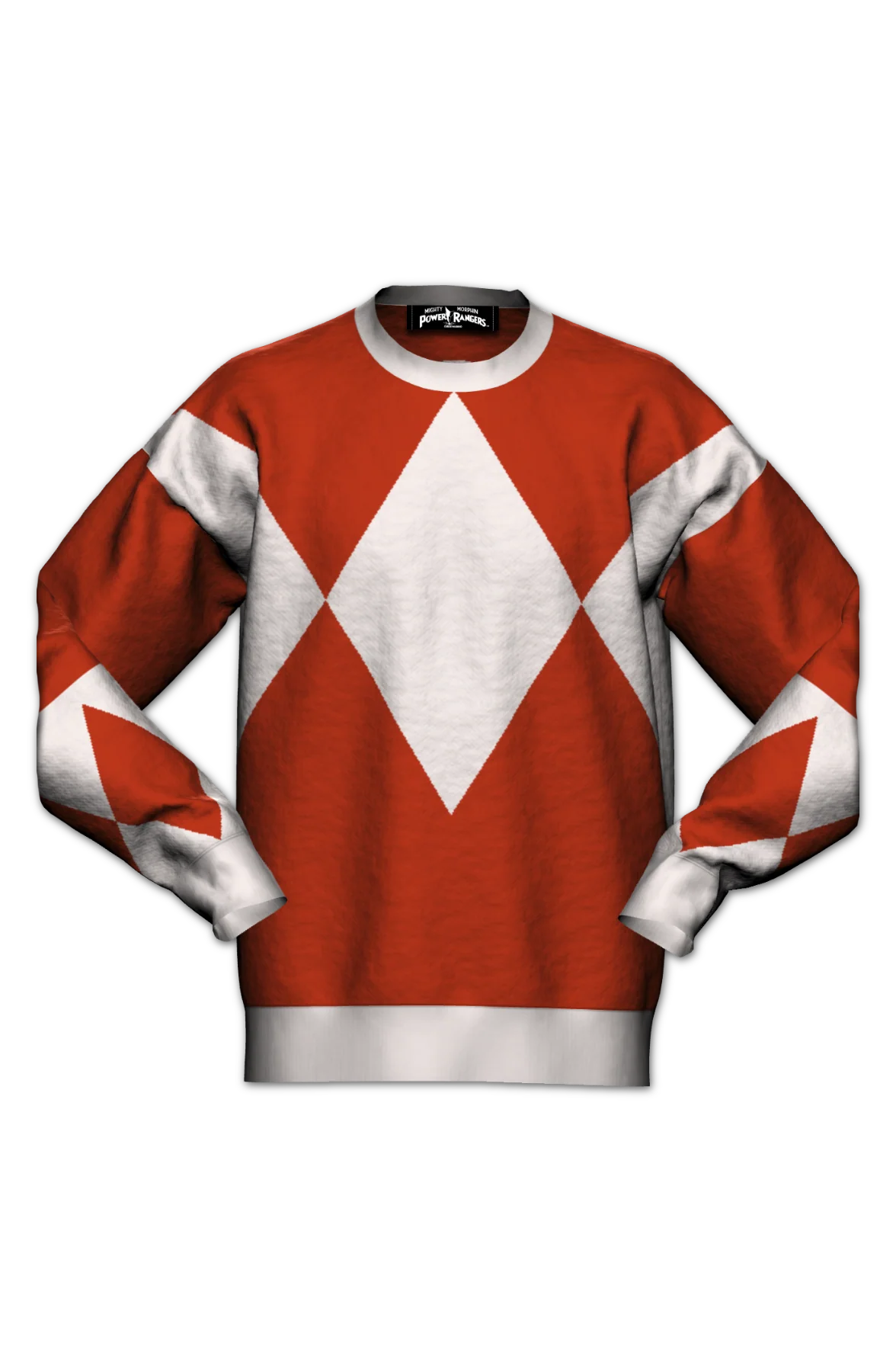 Red Ranger Mighty Morphin Power Rangers Knitted Sweater - Image 2