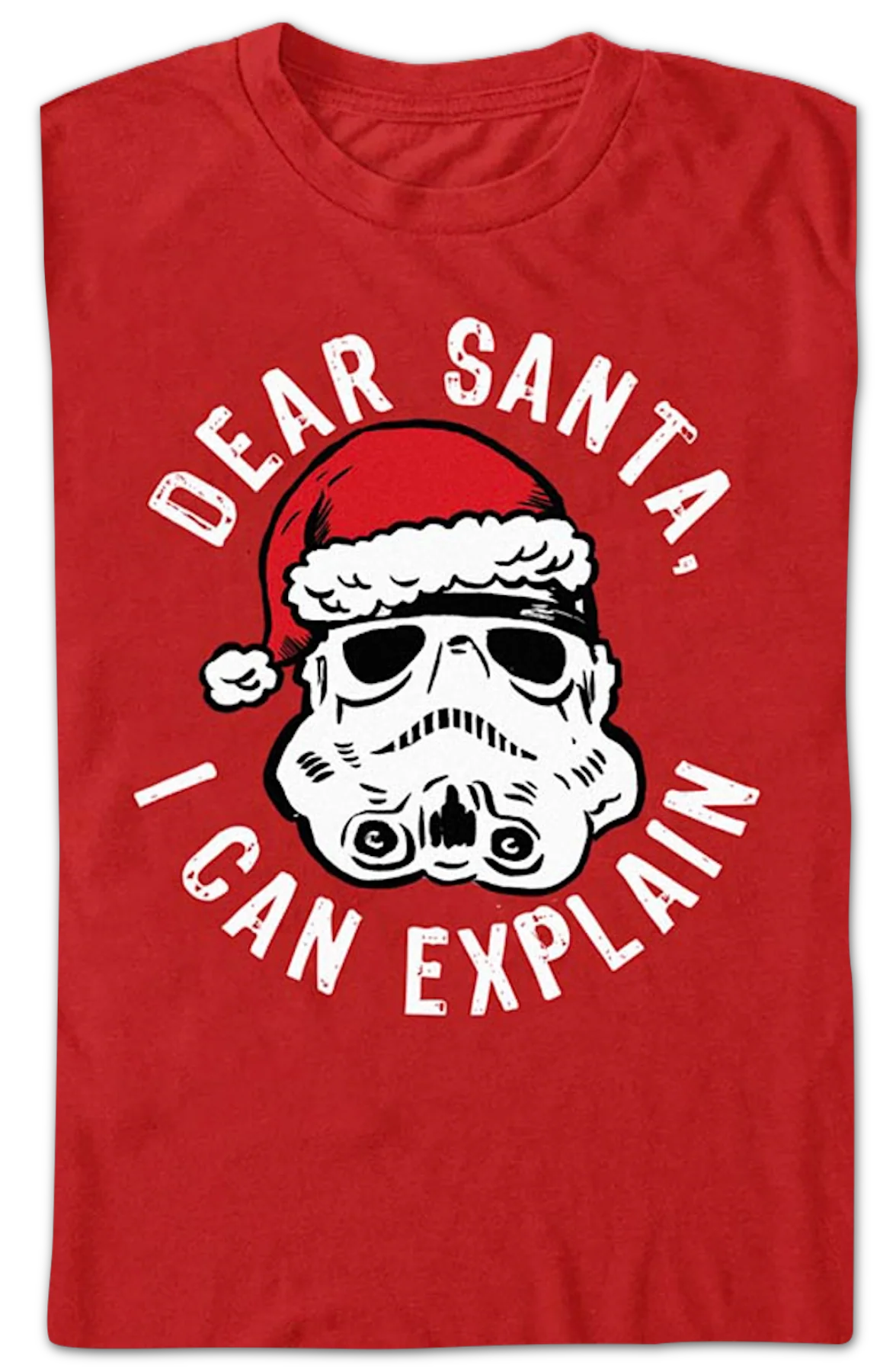 Red Stormtrooper Dear Santa, I Can Explain Star Wars T-Shirt - Image 2