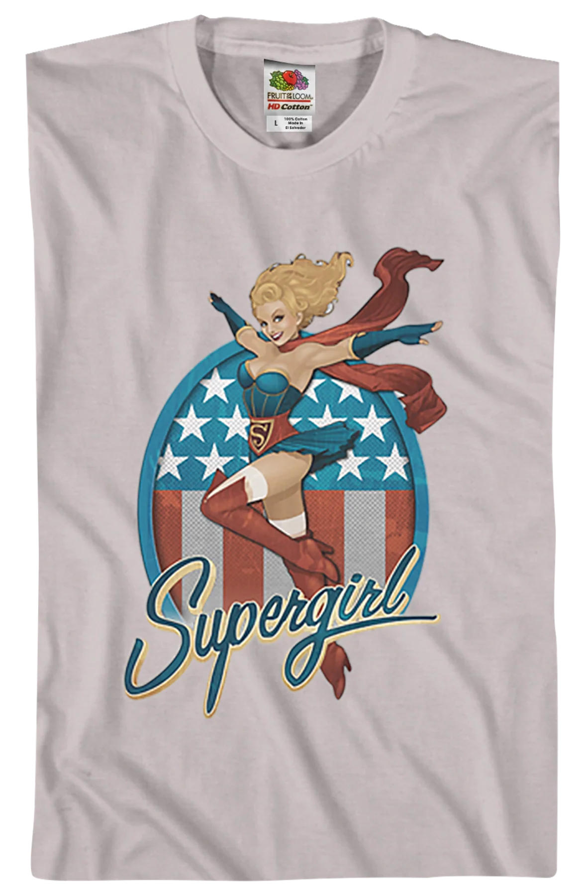 Red White and Blue Supergirl T-Shirt - Image 2