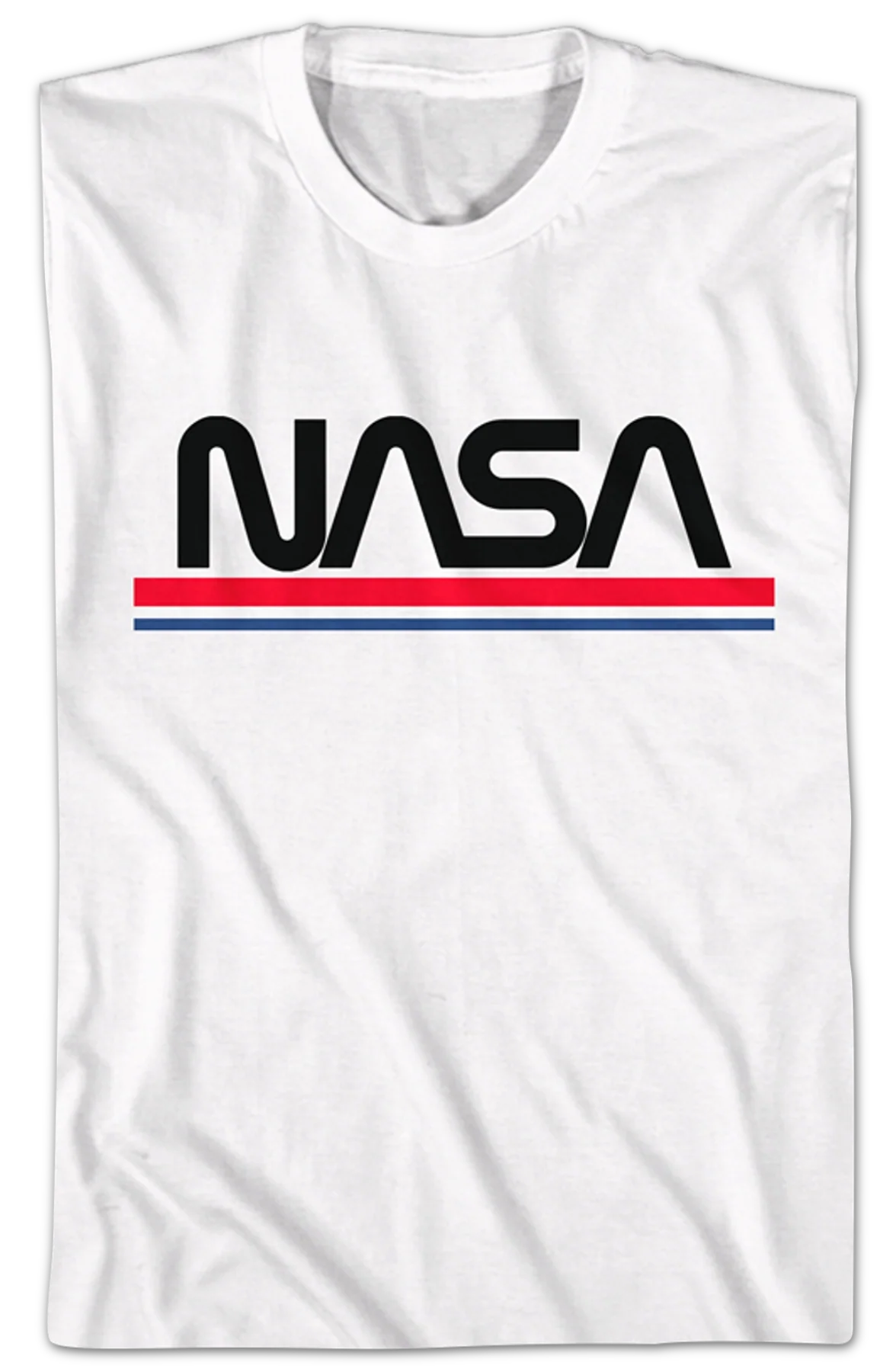 Red White Blue Logo NASA T-Shirt - Image 2