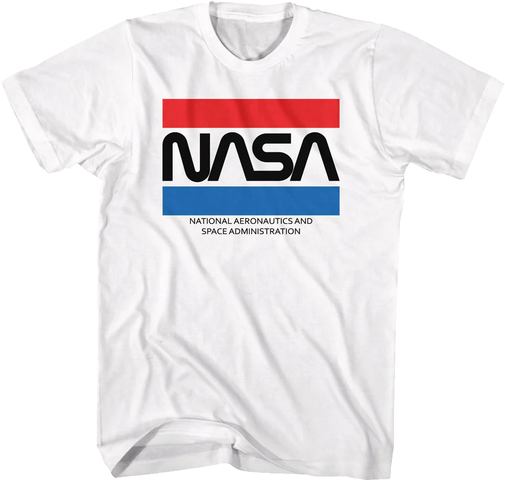Red White Blue Stripes NASA T-Shirt
