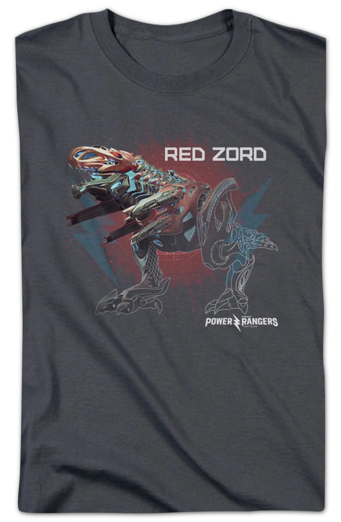 Red Zord Mighty Morphin Power Rangers T-Shirt - Image 2