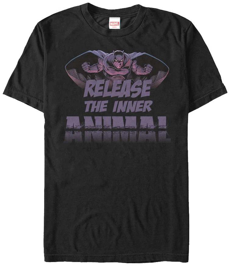 Release The Inner Animal Black Panther T-Shirt