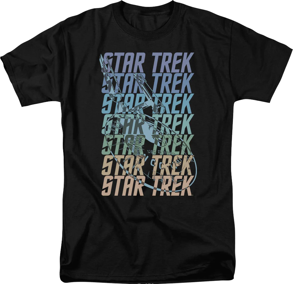 Repeating Logo Star Trek T-Shirt