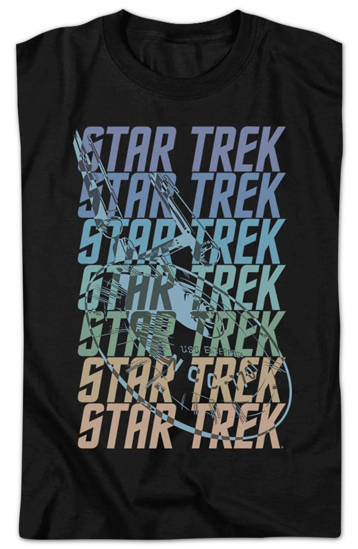 Repeating Logo Star Trek T-Shirt - Image 2