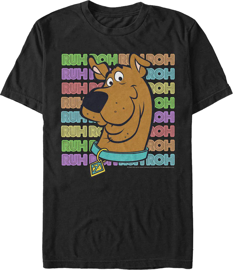 Repeating Ruh Roh Scooby-Doo T-Shirt