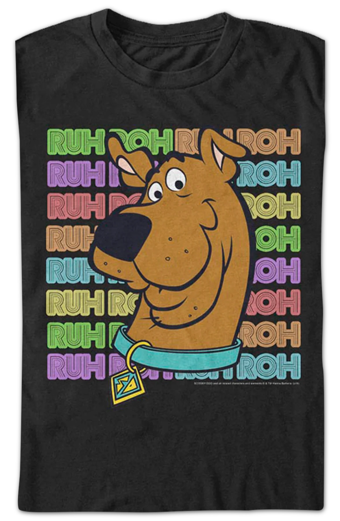 Repeating Ruh Roh Scooby-Doo T-Shirt - Image 2