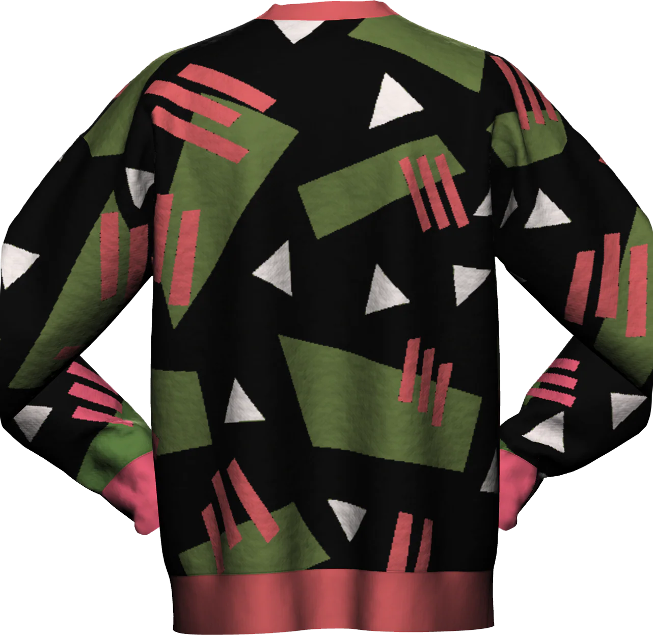 Retro 80s Shapes Knitted Sweater - Image 3