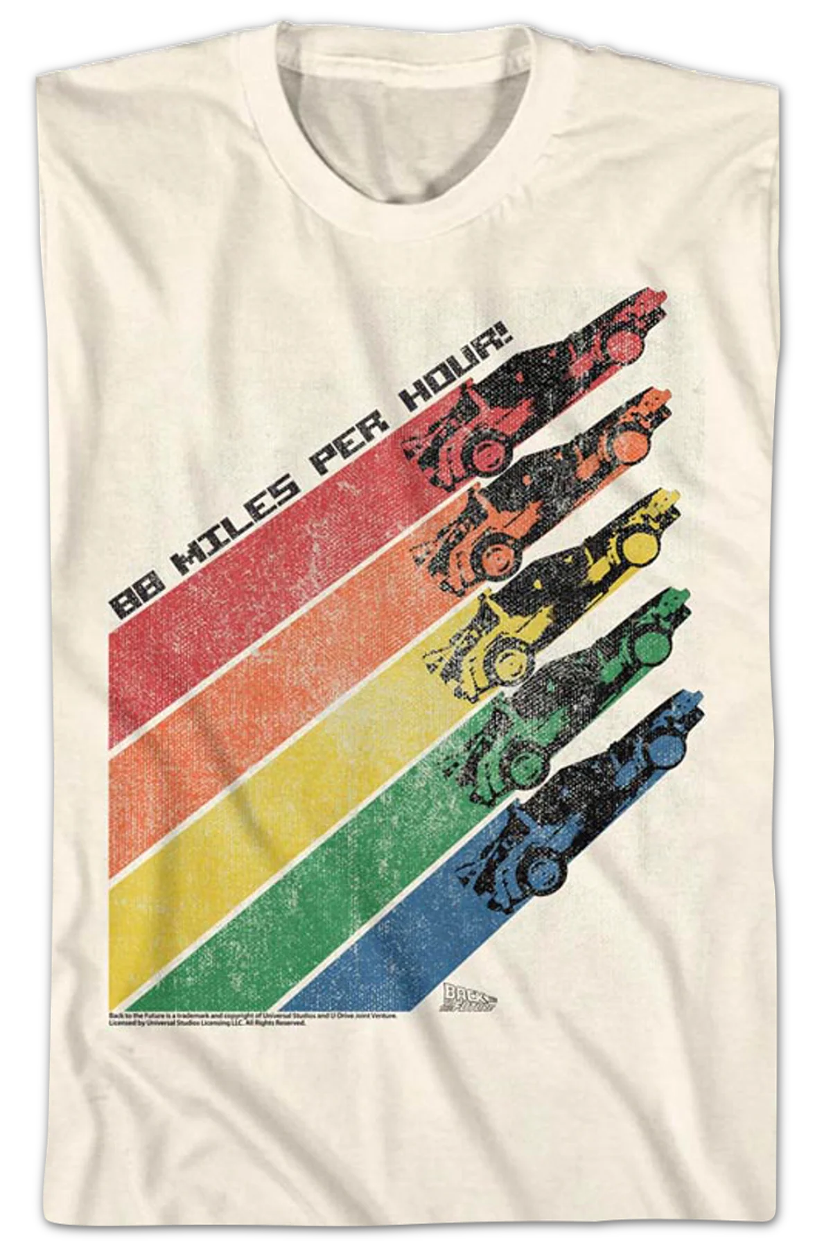 Retro 88 Miles Per Hour Back To The Future T-Shirt - Image 2