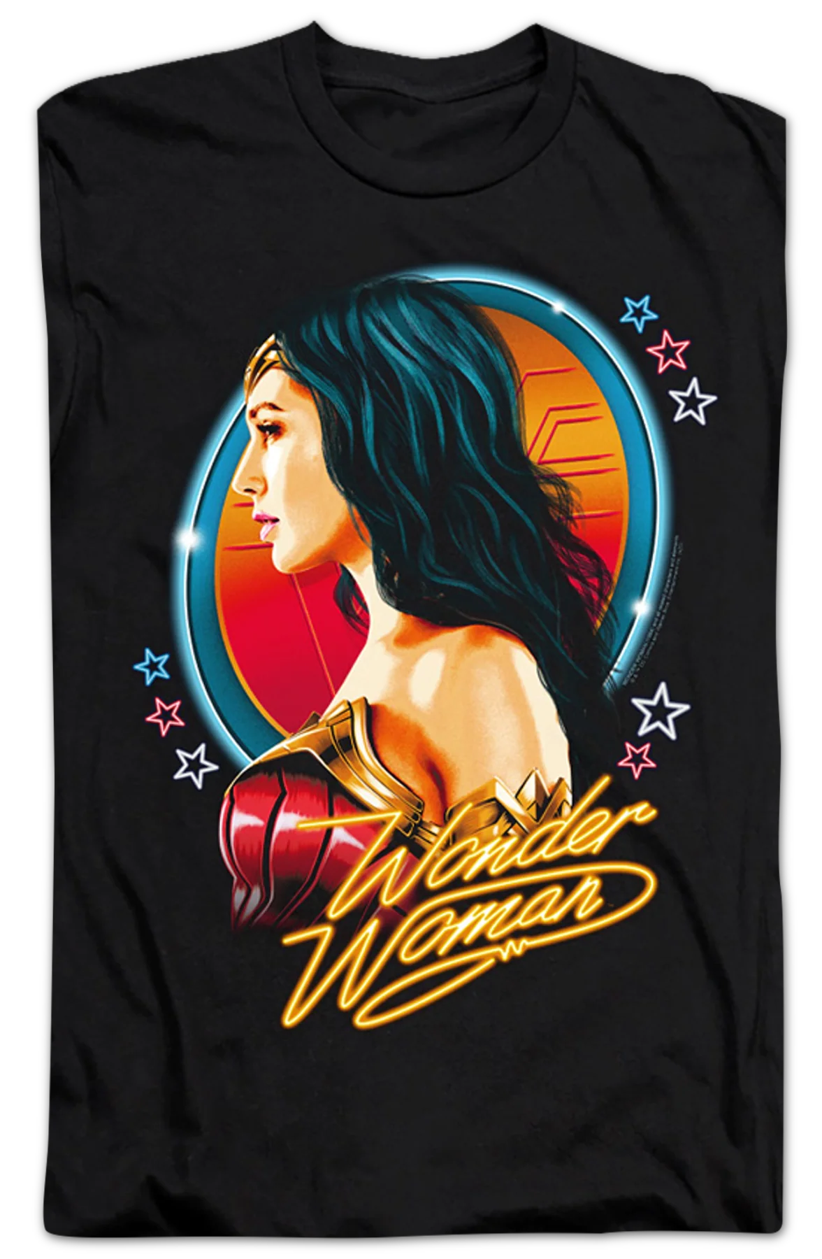 Retro Airbrush Wonder Woman 1984 T-Shirt - Image 2