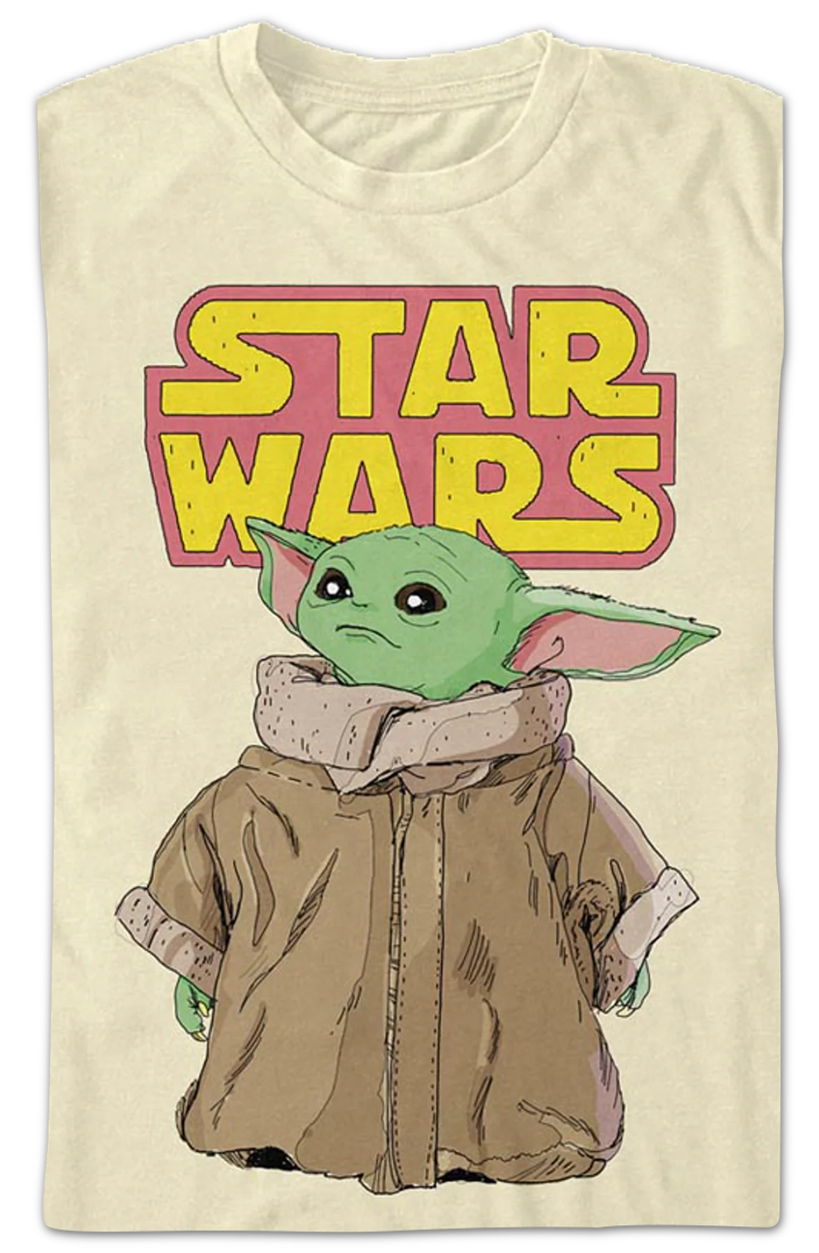 Retro Animated The Child The Mandalorian Star Wars T-Shirt - Image 2