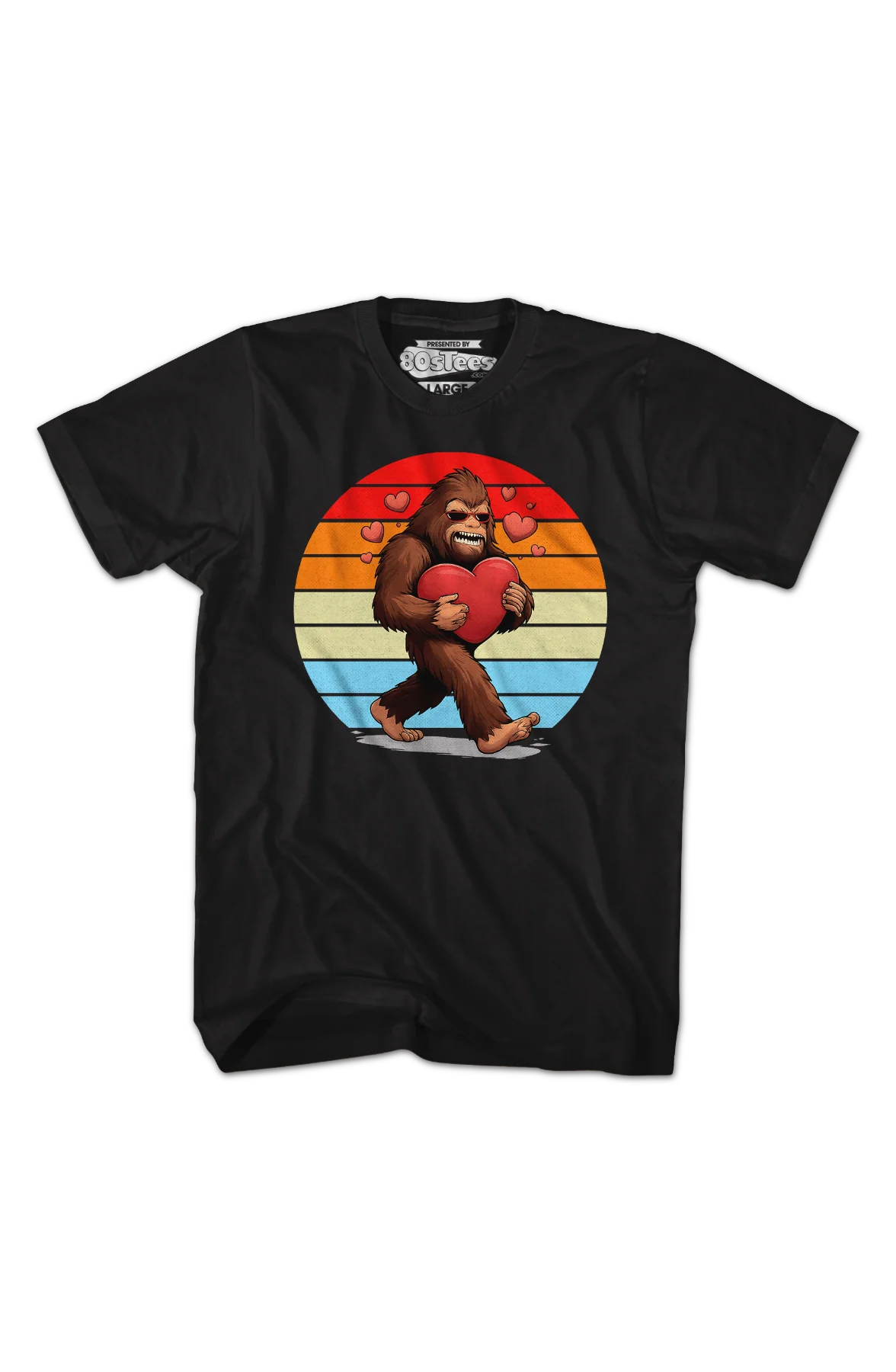 Retro Bigfoot Love T-Shirt - Image 2