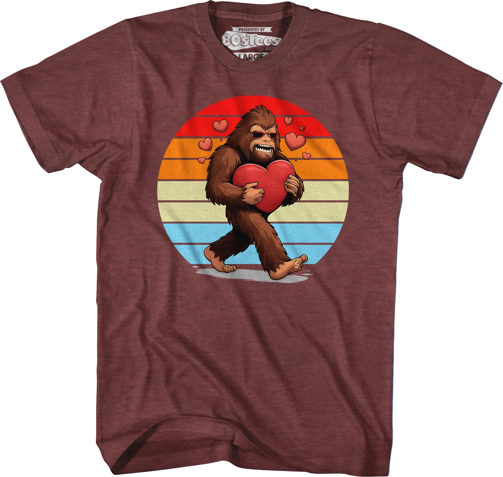 Retro Bigfoot Love T-Shirt - Image 3