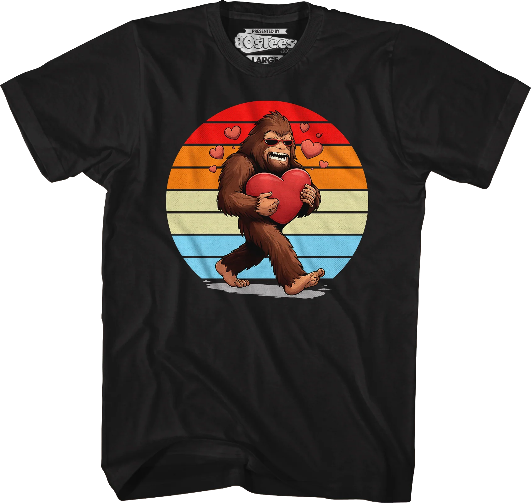 Retro Bigfoot Love T-Shirt - Image 4