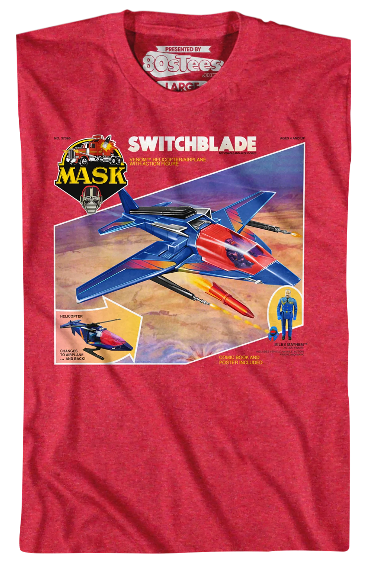 Retro Box Art Switchblade MASK T-Shirt - Image 2