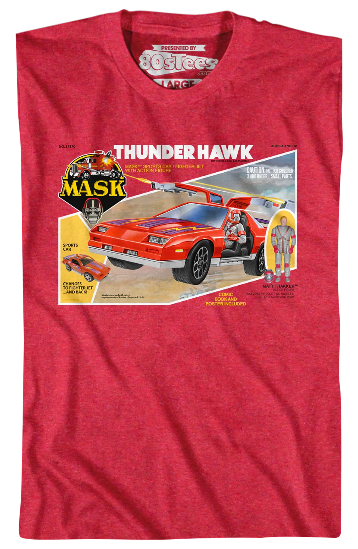 Retro Box Art Thunderhawk MASK T-Shirt - Image 2