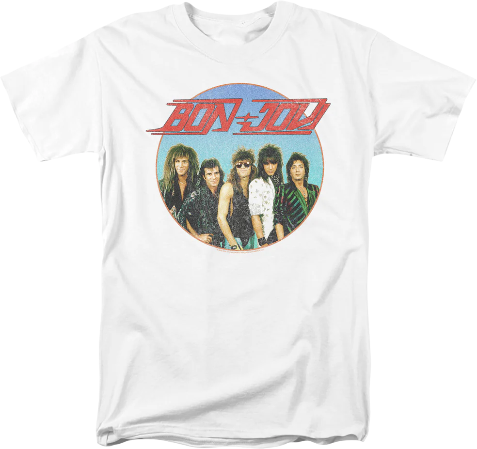 Retro Circle Bon Jovi T-Shirt