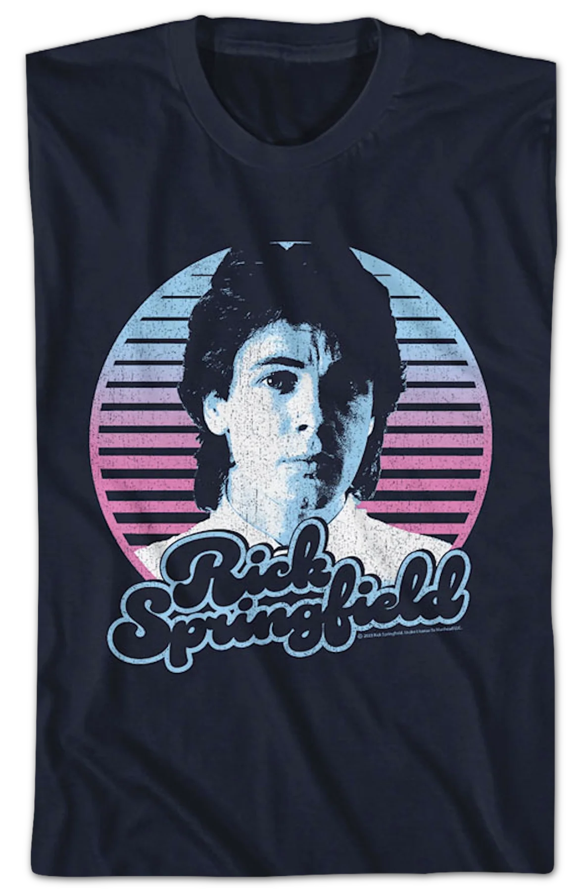 Retro Circle Rick Springfield T-Shirt - Image 2