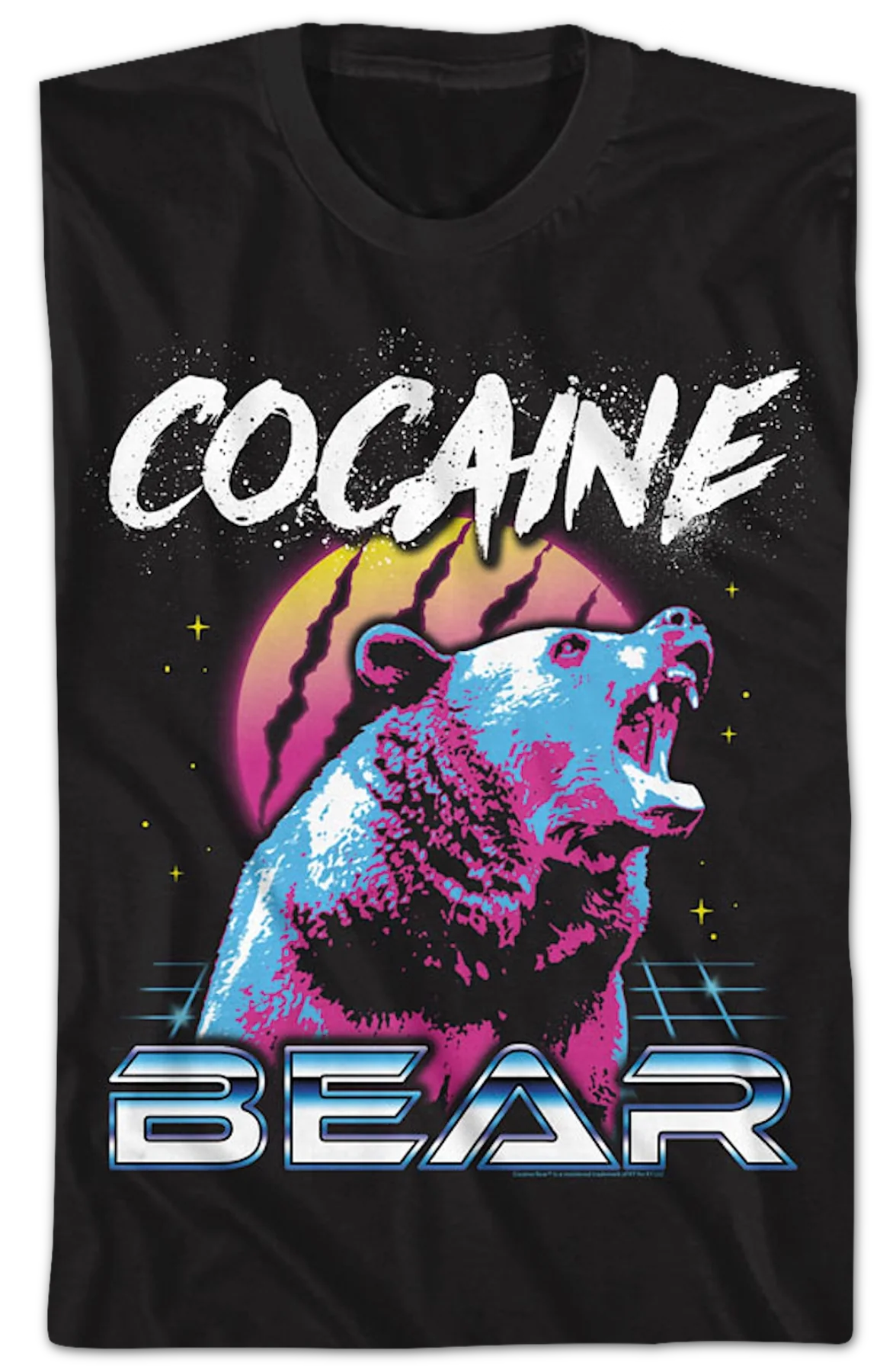 Retro Cocaine Bear T-Shirt - Image 2
