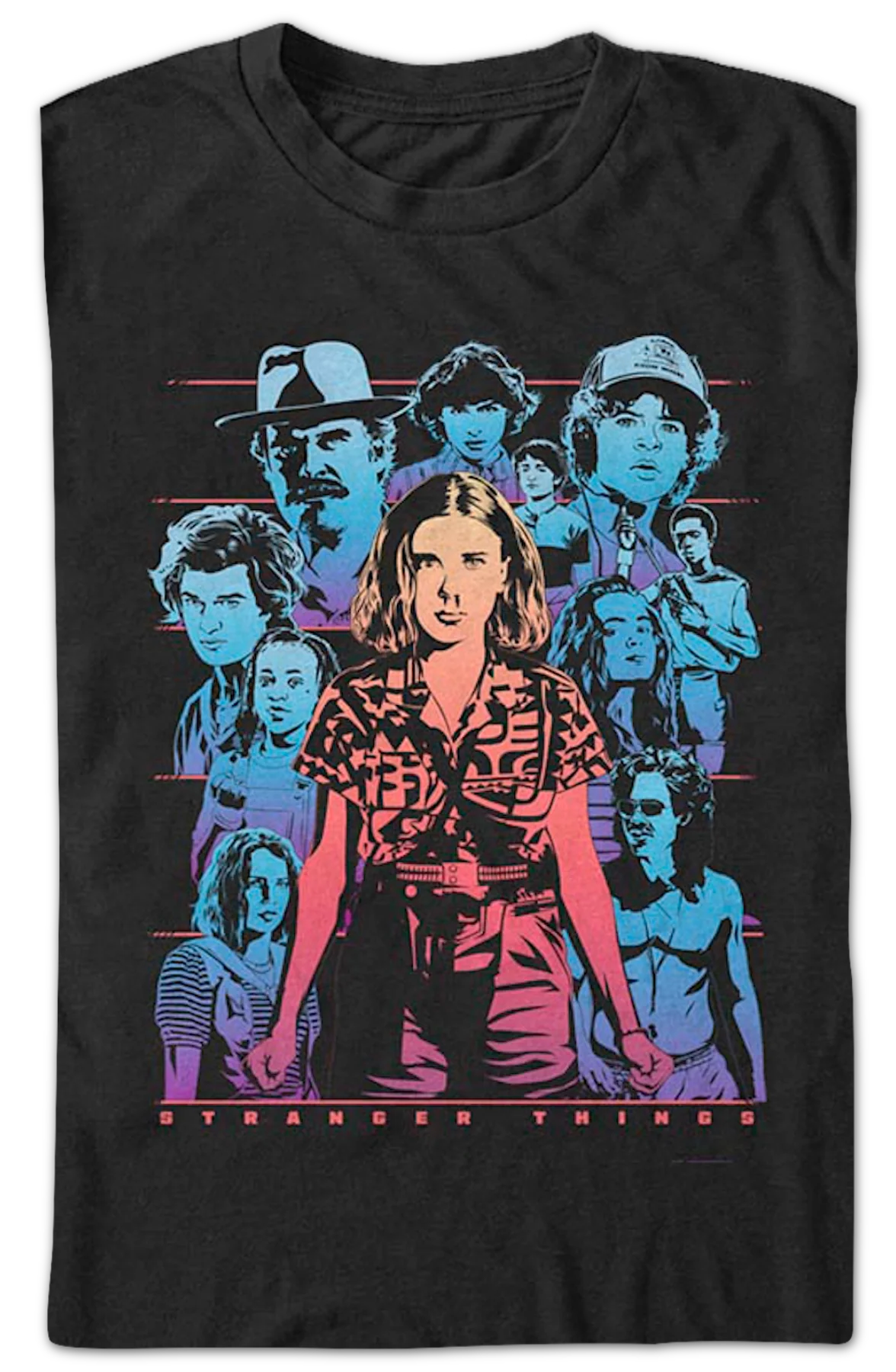 Retro Collage Stranger Things T-Shirt - Image 2