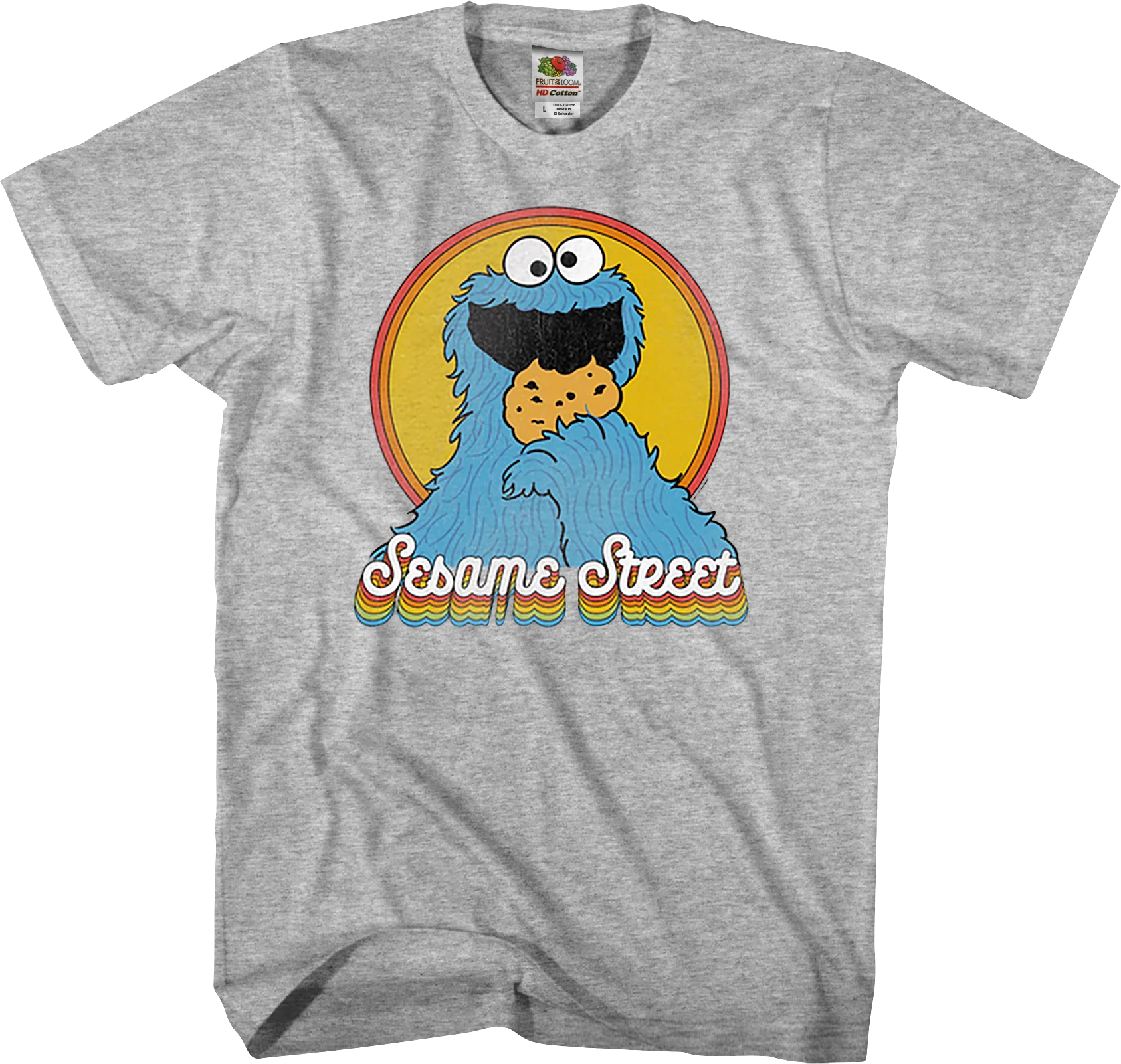 Retro Cookie Monster Sesame Street T-Shirt
