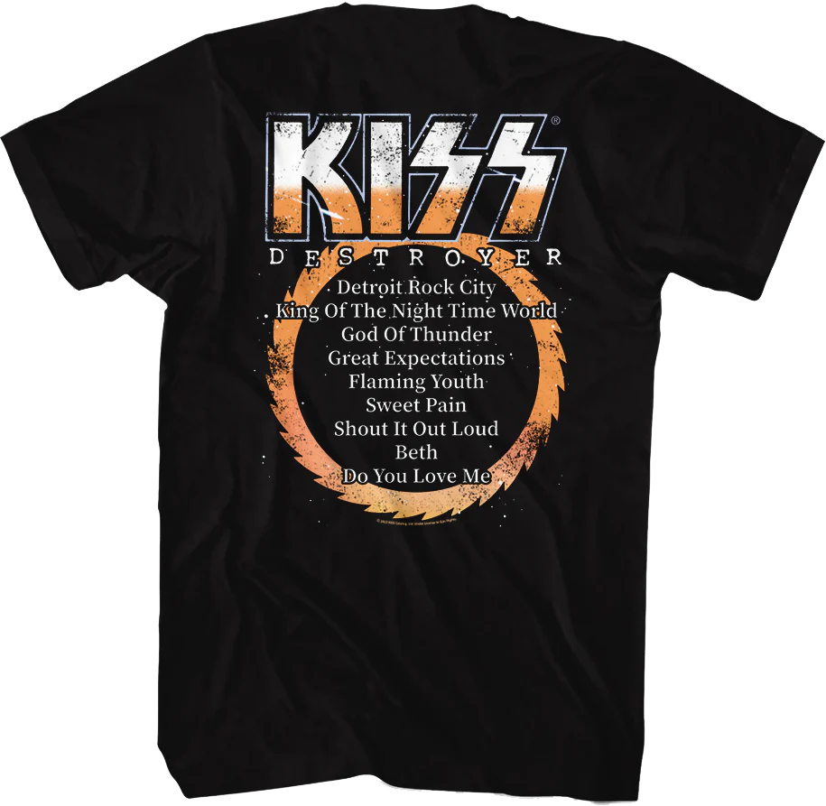 Retro Destroyer Front & Back KISS T-Shirt - Image 3
