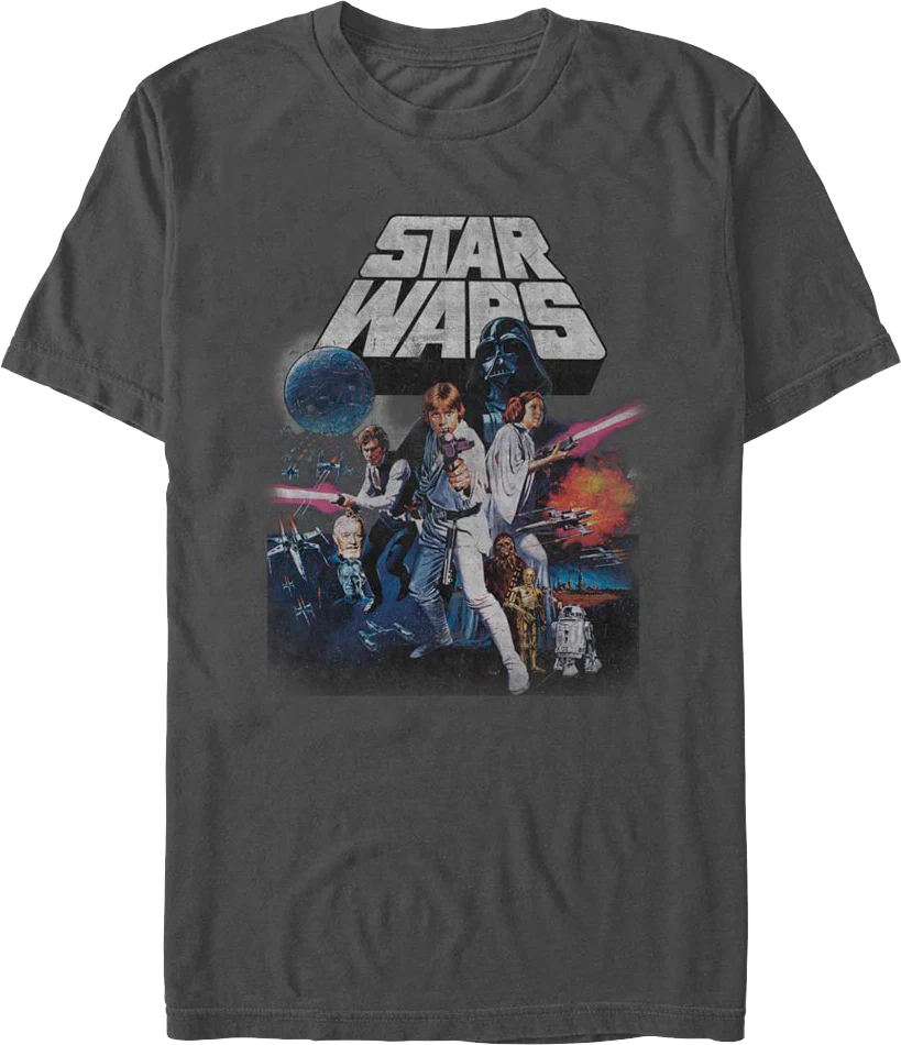 Retro Episode IV Poster Star Wars T-Shirt