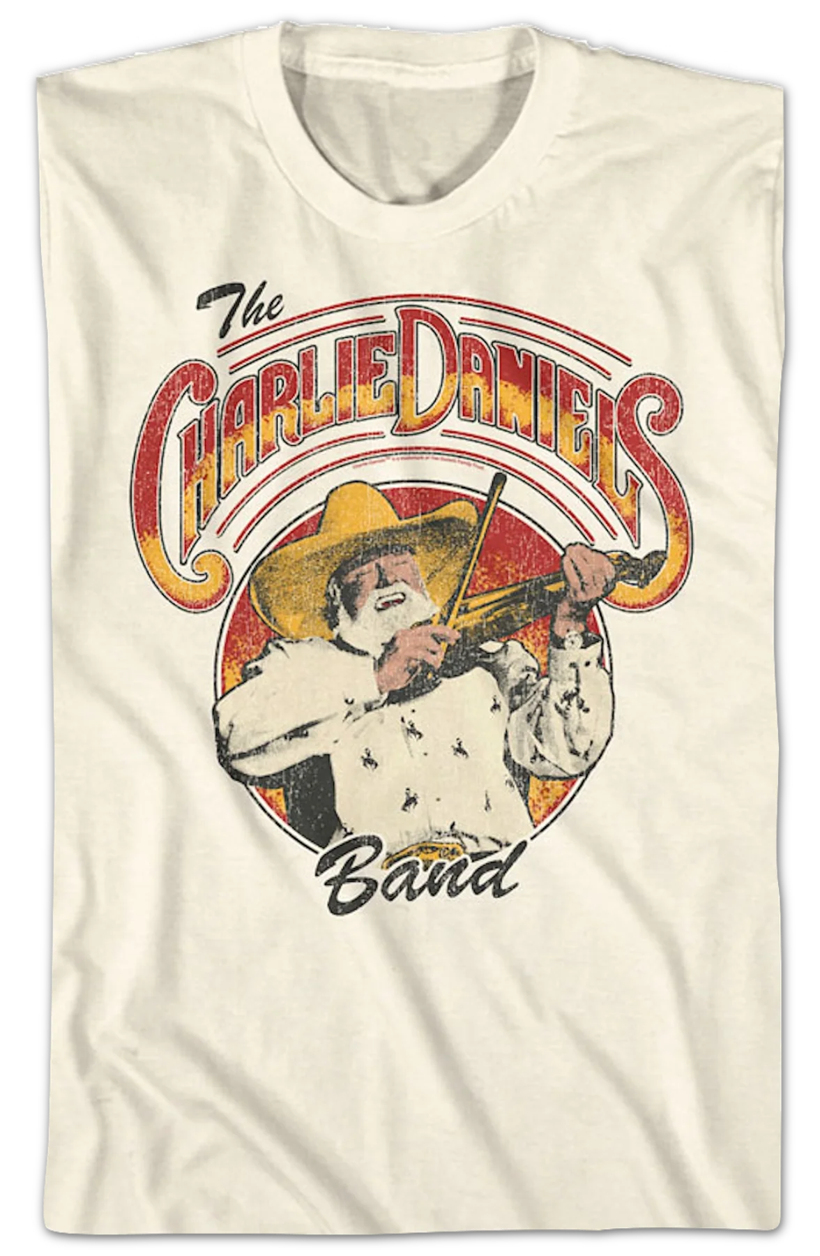 Retro Fiddle Photo Charlie Daniels Band T-Shirt - Image 2
